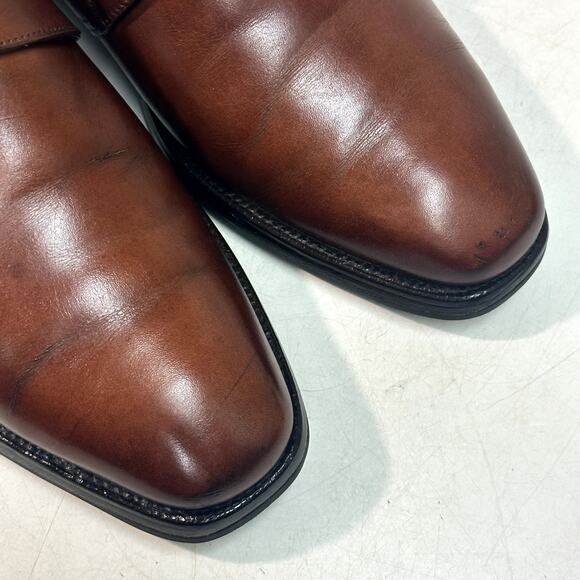 NEW HEELS Crockett & Jones x Barneys New York Ipswich Single Monk Strap Brown 8 - Picture 9 of 13